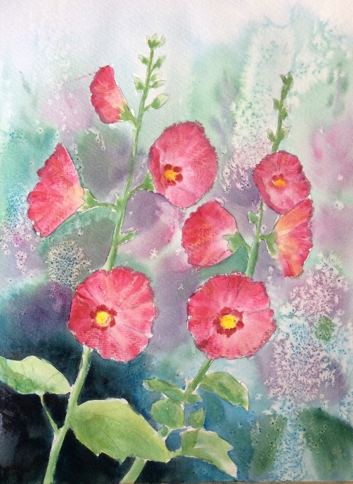 Hollyhocks