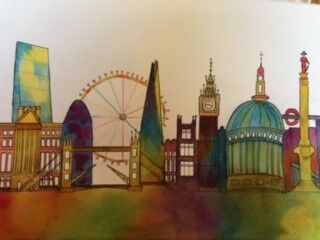 London Skyline in Watercolour
