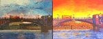 London Bridge (Acrylic) two paintings