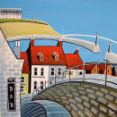 ABBEY STEPS CAFE LOOKING TOWARDS THE WHALEBONES, WHITBY