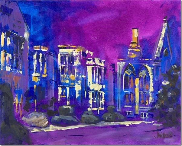 Nymans with a purple sky by Joy Withers