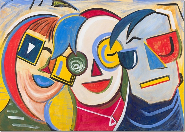 Three bright faces by Joy Withers