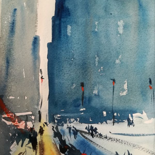 SOLD ~ Street Light, Barcelona (Framed) - £100