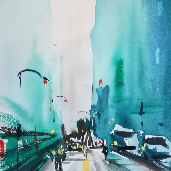 SOLD ~ City Street, New York - (Framed) - £100.00