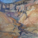 O4 Study of Smarber Scar 2105 oil on paper 55x54cm SOLD