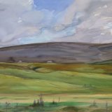 W1 Towards Brownsey House August 2005 watercolour 71x54cm £700
