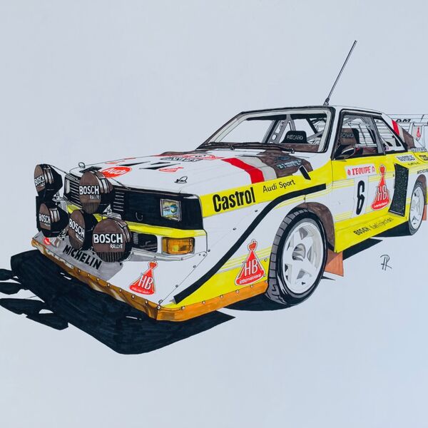 Audi Quattro SE 1986 Monte Carlo Rally (Size A2+)