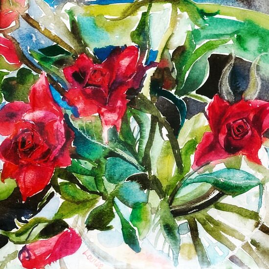 watercolour roses
