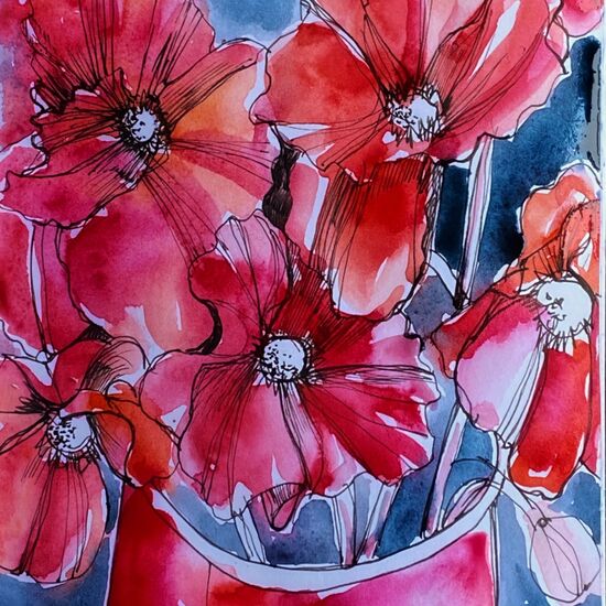 Red poppies