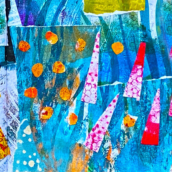 watercolour and collage original