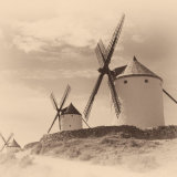 La Mancha Windmills in Sepia
