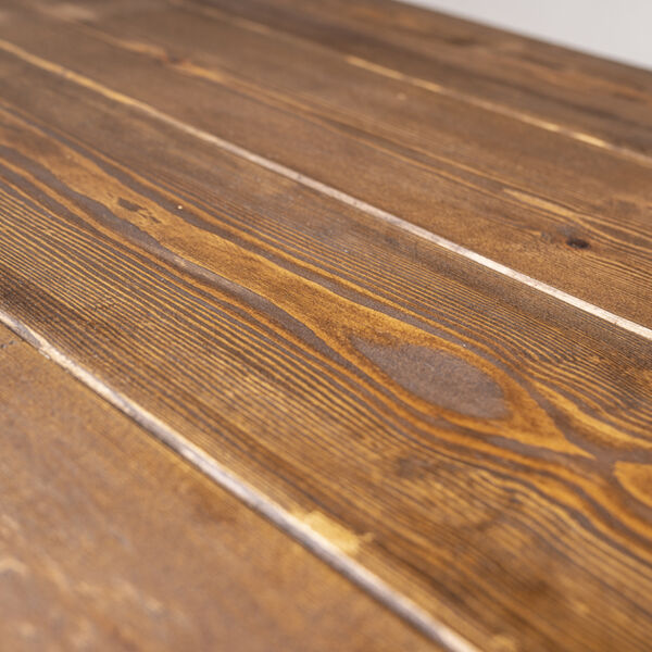 Close-up of Dining Table - Medium Oak Stain showing grain of dining table in medium oak and danish oil