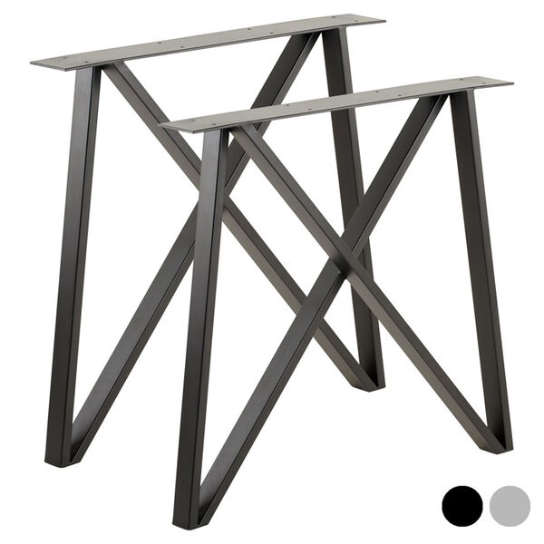 Double Cross Industrial Legs double cross legs for tables and benches