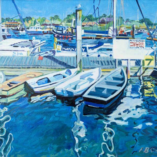 Small boats at Lymington Harbour
