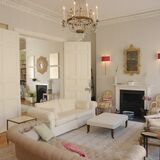 living room painted with zoffany paint quarter silver and perfect white