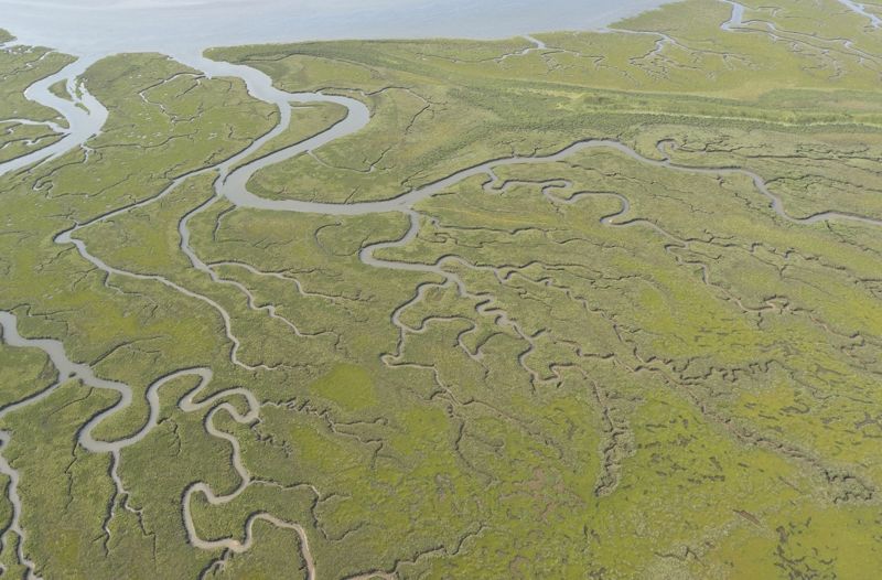 Aerial view of Scolt Head Island