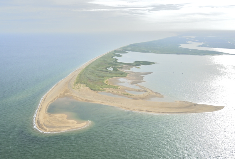 Aerial view of Scolt Head Island North Norfolk coast