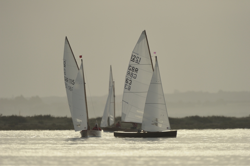 Sharpie racing in Brancaster Harbour