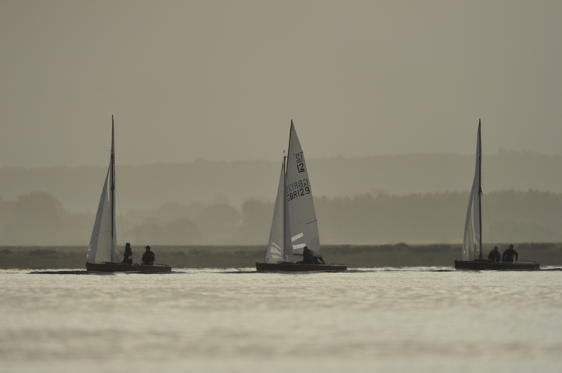 Sharpie racing in Brancaster Harbour