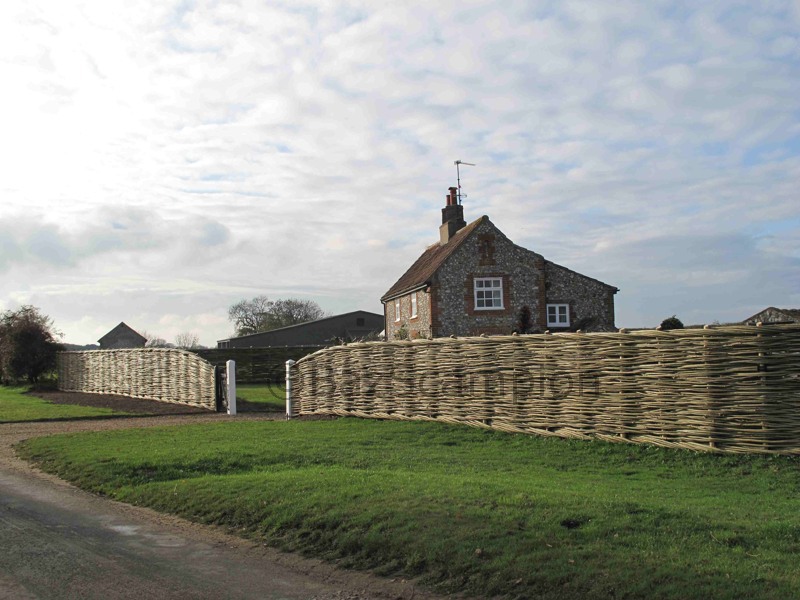 Burham Willow Fencing near Burnham Mkt Norfolk