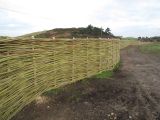 woven willow Fencing for greenhouse project Sherringham