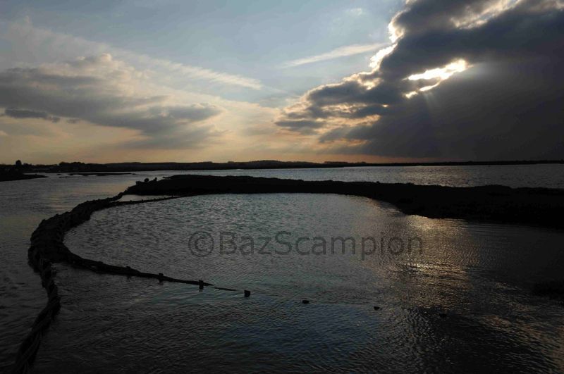 Burnham willow spiling at high tide