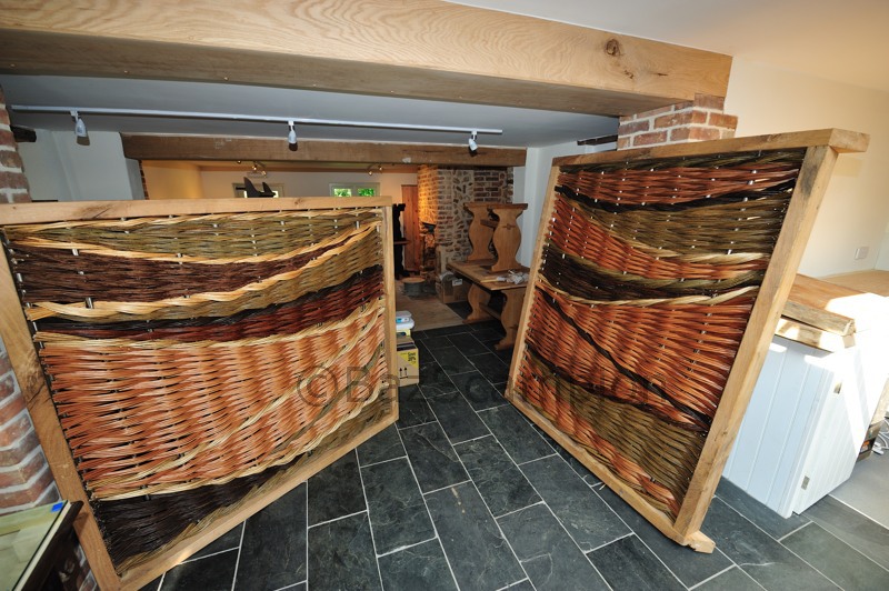 Interior woven willow panels by burnham willow