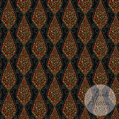 Abstract glowing pine cones, stylized seamless autumn fall vector pattern, available for exclusive licensing