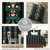 Maayo Folk Florals Black Stripe