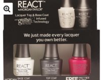 Morgan Taylor React Top and Base Coat Set with Free Prettier in Pink Nail Lacquer €28