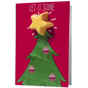 Let It Shine Christmas Tree Bath Blaster Greeting Card €4.95