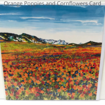 Orange Poppies and Cornflowers Orange Poppies and cornflowers mountains