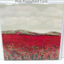 Large Pink Poppyfield card Pink Poppyfield