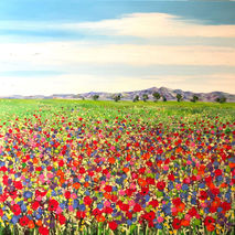 Meadow with Purple Cosmos Meadow