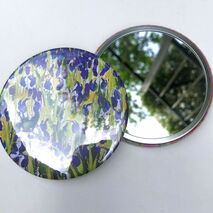 76mm round mirror - Irisfield Design Becca Clegg Mirror decorative flowers gift pocket vanity