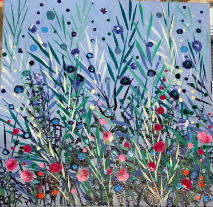 Cromer Grasses: Cornflower Becca Clegg Cromer Grasses Cornflower Green Pink wildflowers