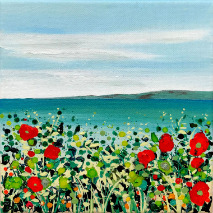 Flower Path to the Sea II Cromer Poppies Sea Becca Clegg