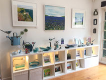 Open Studio 2018 Painting Boscastle Cornflowers Becca Clegg Naomi Beevers Louisa sulivan