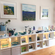 Open Studio 2018 Painting Boscastle Cornflowers Becca Clegg Naomi Beevers Louisa sulivan