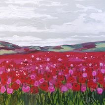 Small Pink Poppyfield III