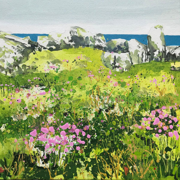 Sea Pinks, Sea View: St Ives Painting