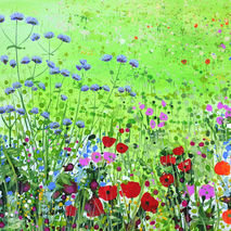 Frimley Park Hospital NHS Foundation Trust Triptych in Ward F14 card - detail painting 1