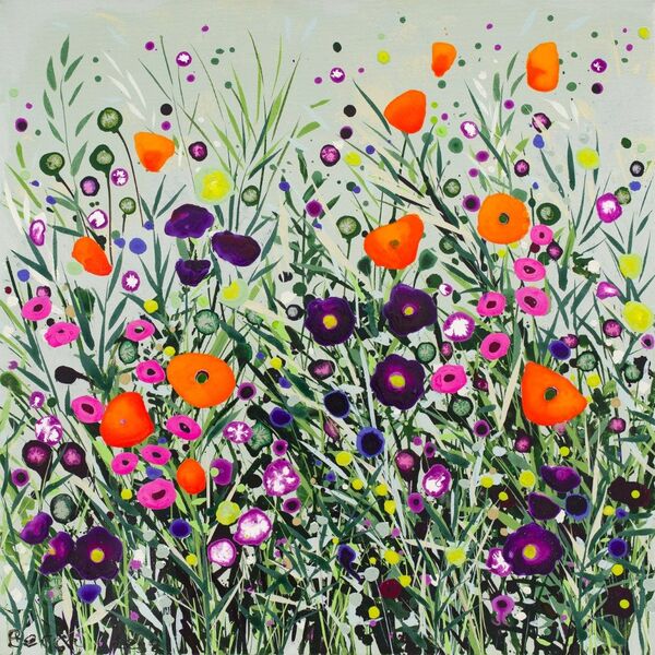 Becca Clegg Cromer Grasses with Orange Poppies