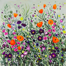 Cromer Grasses and Orange Poppies Giclee print Becca Clegg Cromer Grasses with Orange Poppies