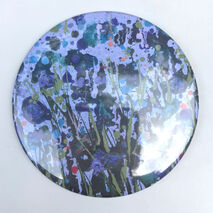 76mm round mirrors - Turquoise Dancing Flowers Design Becca Clegg Mirror decorative flowers gift pocket vanity