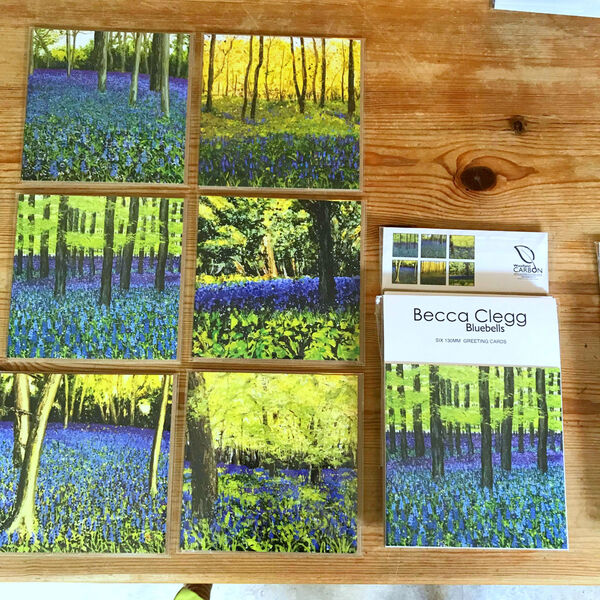 bluebells woodland spring Becca Clegg painting chantry wood Guildford Surrey
