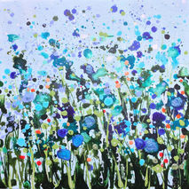 Turquiose Dancing Flowers