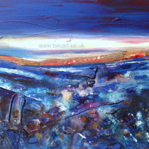 Winter's Eve Winter Acrylic Painting