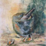 Pestle and Physalis SOLD