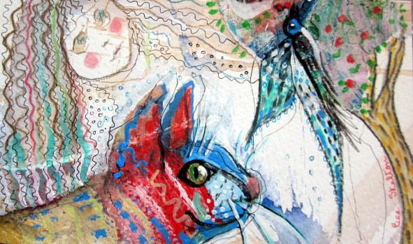 Cat Coat of Many Colours - SOLD